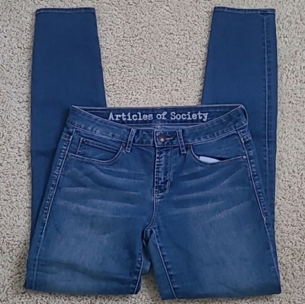 Articles of Society Skinny Denim Jeans 28 in Mya Light Blue Wash - Picture 3 of 10